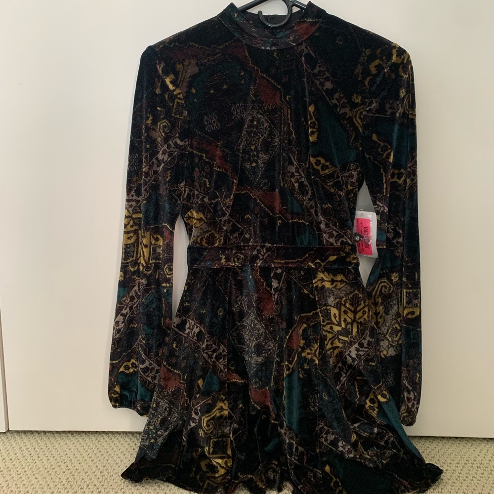 NTW Free People Velvet Romper